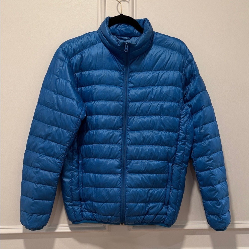 Lativ Blue Packable Down Jacket Lightweight Puffer 90/10 Down‎ Fill Size M/L